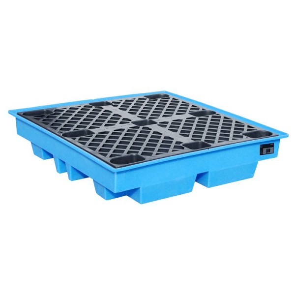 STEIN HGS GREEN-LINE PE-Auffangwanne WP-PE, aus robustem Polyethylen, 230 Liter, Gesamthöhe 275 mm, 4 x 200 Liter Fass, 79211.0004