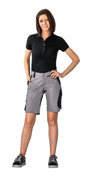 Planam Norit Damen Shorts, zink/schwarz, Größe L, 6466052