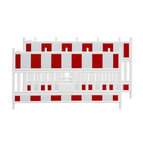 Stein HGS Schrankenzaun -Vario-, Prüfung gemäß TL-Absperrschranken, rot/weiß, VE: 2 Stück, 18425