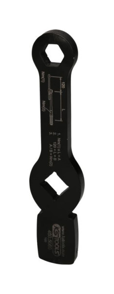 KS Tools 3/4" Schlag-Sechskant-Schlüssel mit 2 Schlagflächen, 18mm, 460.5060