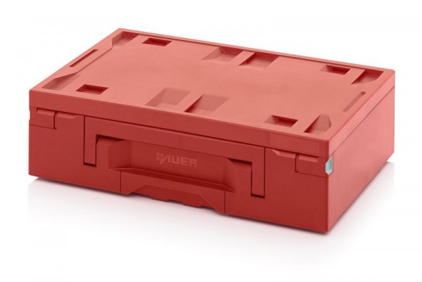Auer Toolboxen Pro, 60 x 40 x 17,5 cm, Box rot, Deckel rot, TB 6416 F3