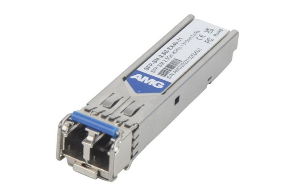 AMG Systems SFP, 2.5Gb/s, Doppelfaser, Singlemode, 40km Reichweite Tx/Rx: 1310nm, LC, DDM, SFP-SM-2.5G-EX40-31