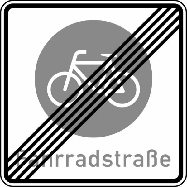 Stein HGS Ende einer Fahrradstraße Nr. 244.2, RA1, Flachform 2 mm, 244.2-311