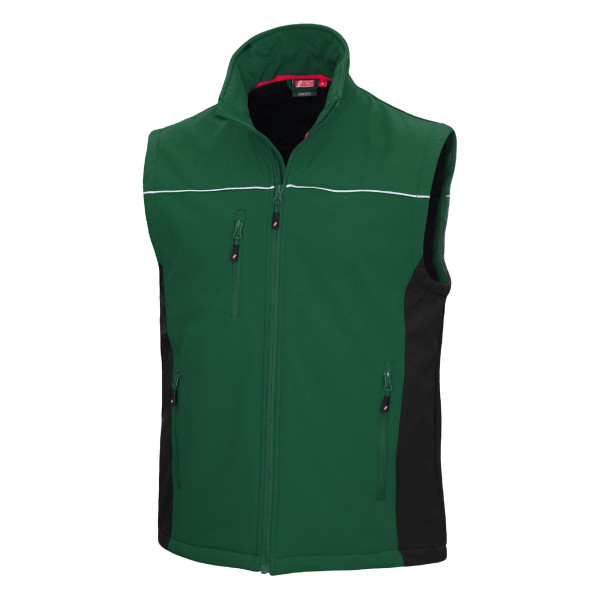 NITRAS MOTION TEX LIGHT, Softshellweste, grün / schwarz (Farbcode: 3010), Größe: XS, VE: 10 Stück, 7164-XS