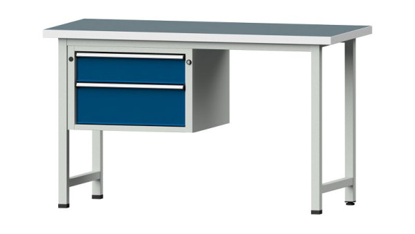 ANKE Werkbänke Kombiwerkbank, Modell 607 V, 1500 x 700 x 890 mm, RAL 7035/5010, UBP 40 mm, 415.025