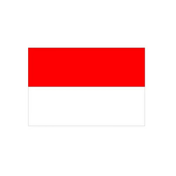 Stein HGS Länderflagge Monaco, 60 x 90 cm (Querformat), mit Seil und Schlaufe, FlagTop 160 g/m², für Fahnenmasten 6 m, ohne Hohlsaum, 27255