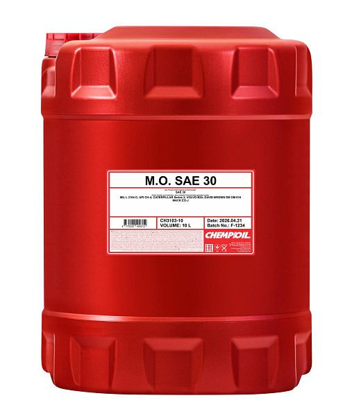 CHEMPIOIL 3103 Einbereichsmotorenöl SAE 30, VE: 10 l, CH3103-10
