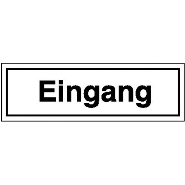 Stein HGS Hinweisschild zur Betriebskennzeichnung, Eingang, 250x70mm/Folie,selbstklebend, 21.5356