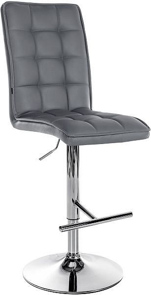 CLP Barhocker Peking V2 Kunstleder chrom, grau, 321599