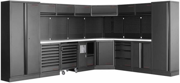 Kraftwerk MOBILIO BLK 8er Komplett-Kombi mit Lochwand Edelstahl 430, 3964E-BLK-IX