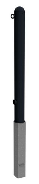 Schake Stilpoller Typ 487FB -herausnehmbar- mit Dreikantverschluß, Ø 89mm, mit, Halbkugel, beschichtet RAL 7016, mit 1 Öse, 487FB+1