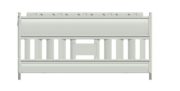 Schake Euro2-Schrankenzaun Typ Nox weiß, ohne Lampenadapter, ohne Folie, 33420K-OF