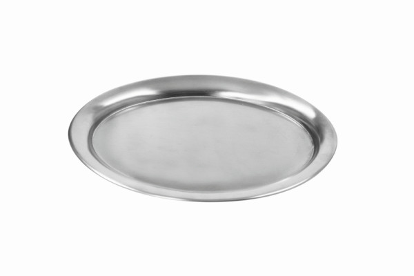 Schneider Serviertablett oval 22 x 28,5 cm, Edelstahl, mit gebördeltem Rand, matt, 155043