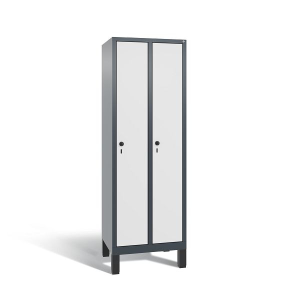 C+P Spind Evolo, 2 Abteile, H1850xB610xT500 mm, Anthrazit/HPL Weiß, 48010-20 S10778