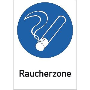 Moedel Raucherzone, Kombischild, Folie, 210x297 mm, 52744