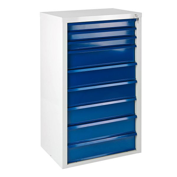 ADB Schubladenschrank "MAMMUT" 9 Schubladen / Maße: BxTxH = 70cm x 43,5 cm x 120cm, Lichtgrau/Lichtblau, 24772