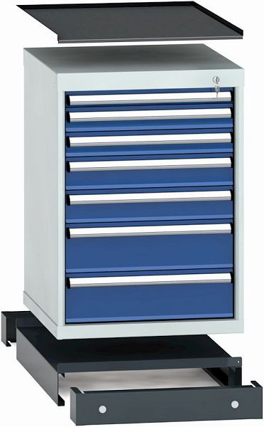 KLW Hubwagensockel, mit Trägerblech für Schubladenschrank-Serie SEA (572 x 605 mm), SEA-HSO-100