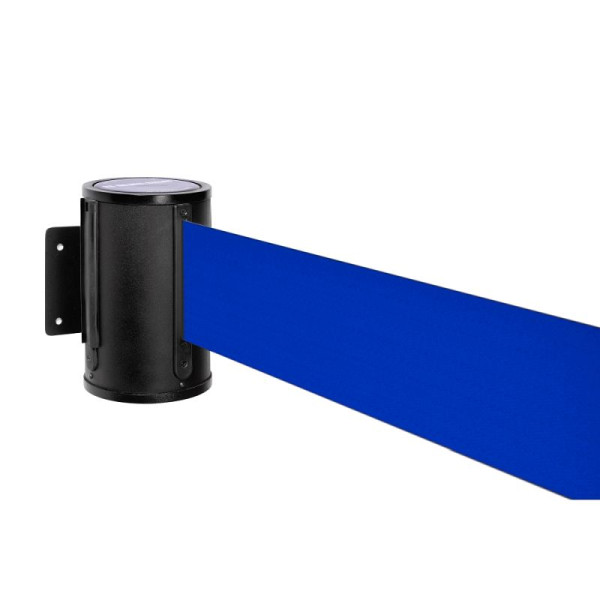 Stein HGS Wandgurtkassette 'P-Line 86' aus Metall, schwarz, breites Band, Gurtlänge 7 m, blau, 65870.0002