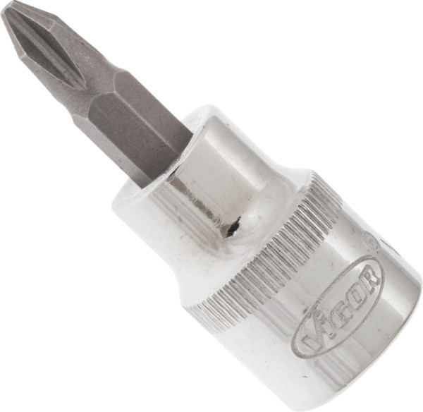 VIGOR Schraubendreher-Einsatz, Vierkant hohl 10 mm (3/8 Zoll), Kreuzschlitz Profil PH, PH2, V2293N