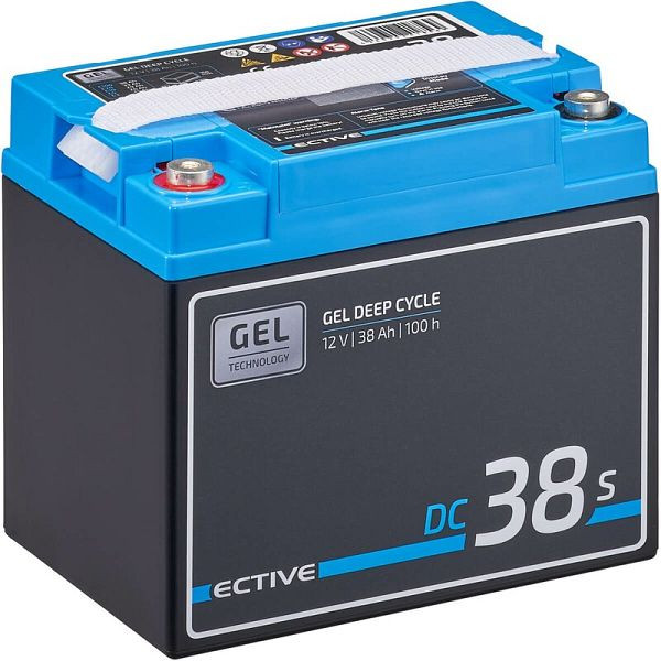 ECTIVE DC 38S GEL Deep Cycle mit LCD-Anzeige 38Ah Versorgungsbatterie, TN3810