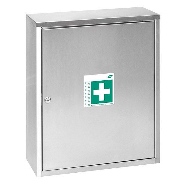 WERO Verbandschrank Maxi V2A 400, Edelstahl V2A mit Staubdichtung, leer, 206029