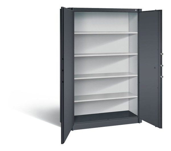 C+P Feuerschutzschrank Certos, H1950xB1200xT500mm, Farbe: Schwarzgrau, Klinkengriff, 5 OH, 1180-00 S10049