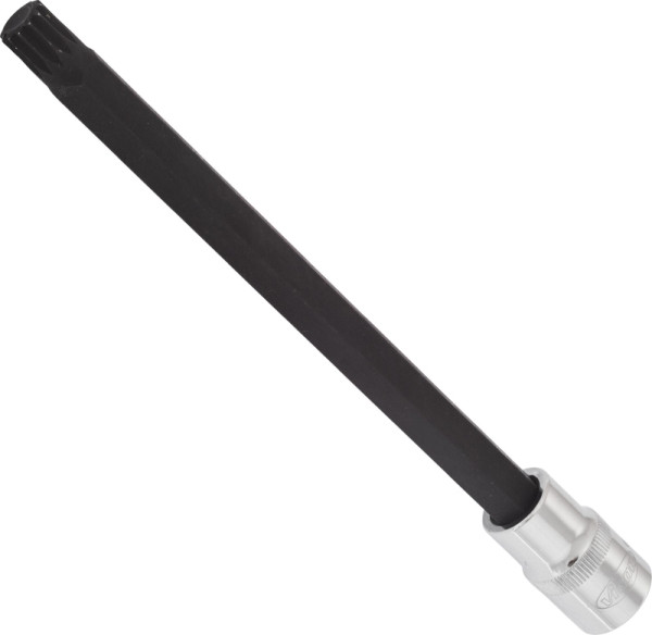VIGOR Innenvielzahn Schraubendreher-Einsatz (XZN), Vierkant hohl 12,5 mm (1/2 Zoll), Innen Vielzahn Profil XZN, M12, Länge: 200 mm, VE: 5 Stück, V2135