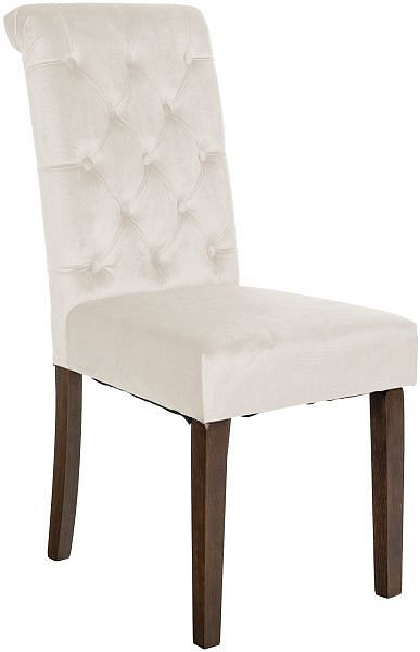 CLP Esszimmerstuhl Lisburn Samt, creme, 314455, 4251756420543