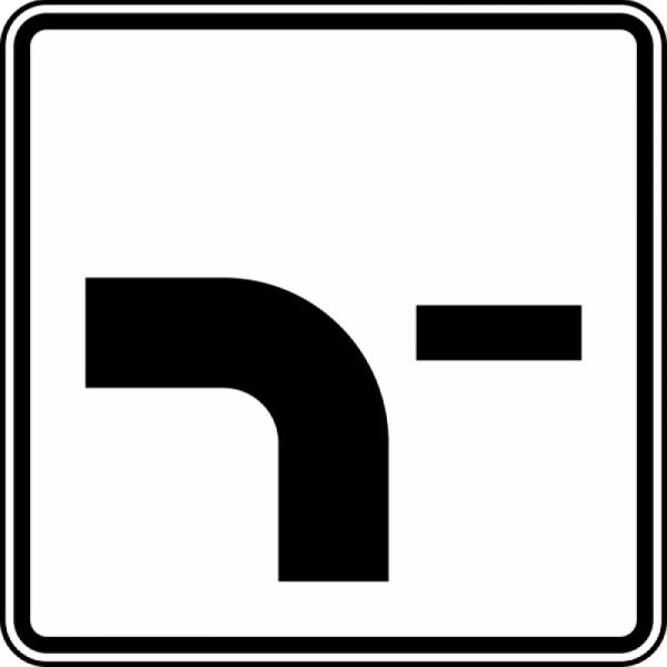 Stein HGS Verlauf der Vorfahrtstraße Nr. 1002-13, 420 x 420 mm, Flachform 2 mm, RA2, 1002-13-121