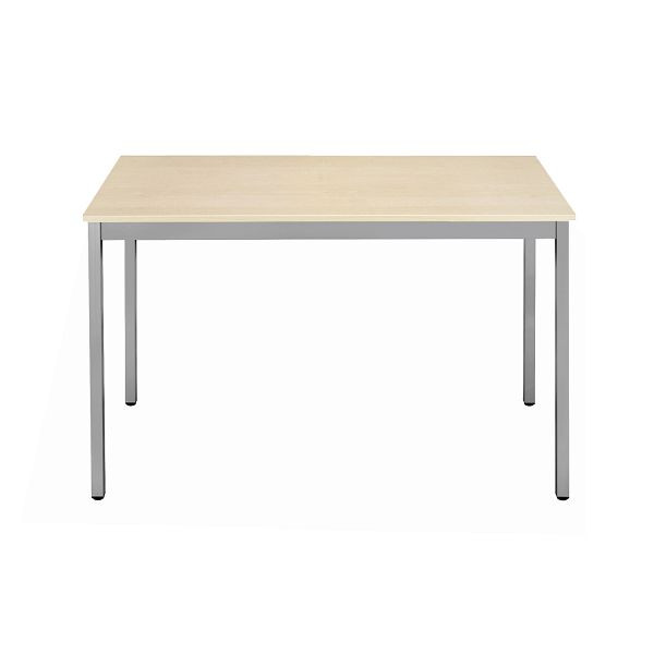 Bisley Mehrzwecktisch, Breite 1200 mm, Tiefe 600 mm, 25mm Tischstärke, 399 chrom x MP ahorn, MTC251206MP399