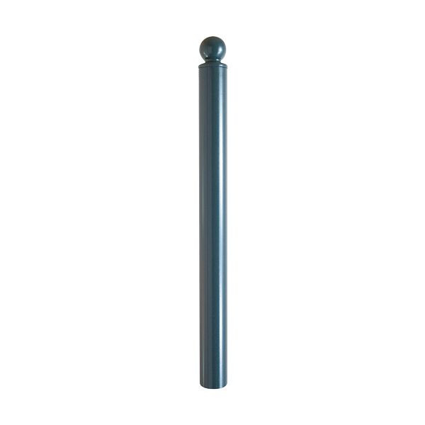 Schake Absperr-Stilpfosten Serie 484B Ø 82 mm, ortsfest, zum Einbetonieren mit Erdanker, Gesamtlänge ca. 1300 mm, ohne Verschluss, ohne Öse, 484B