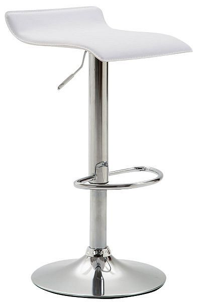 CLP Barhocker Dyn V2 Kunstleder chrom, weiß, 102453302