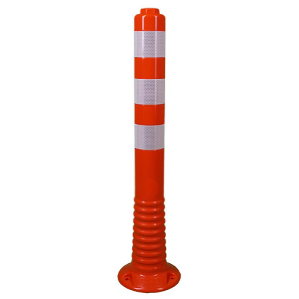 Stein HGS Absperrpfosten -Elasto Orange Sign- mit integriertem Gewinde, Ø 78 mm, überfahrbar, Höhe 700 mm, 34828