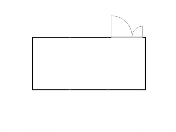 FLADAFI Materialcontainer-Kombination MC 1360, verzinkt, zerlegt, Holzfußboden, Doppelflügeltür (asymmetrisch) auf der 6 m Seite, F13600204-F911