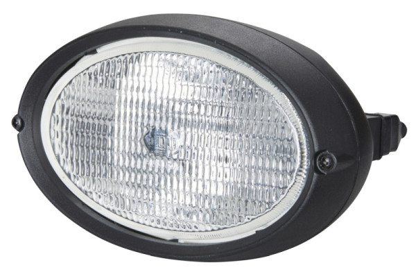 HELLA Halogen-Arbeitsscheinwerfer - Oval 100 - 12V - Anbau/geschraubt - für waagerechte Befestigung - Nahfeldausleuchtung - Stecker: AMP, 1GA 996 161-301