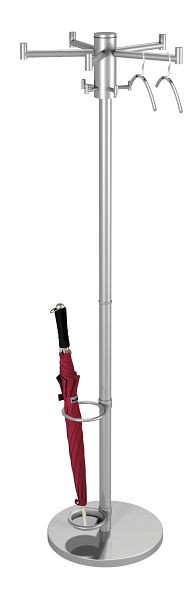 Kerkmann Garderobenständer Stilo, Ø 540, H 1750 mm, alusilber, 30690314