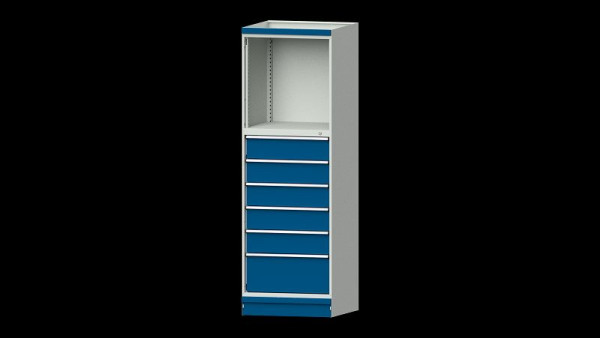 ANKE Werkbänke Basisschrank modulares Schranksystem, Modell 4003, 715 x 720 x 2200 mm, RAL 7035/5010, 631.034