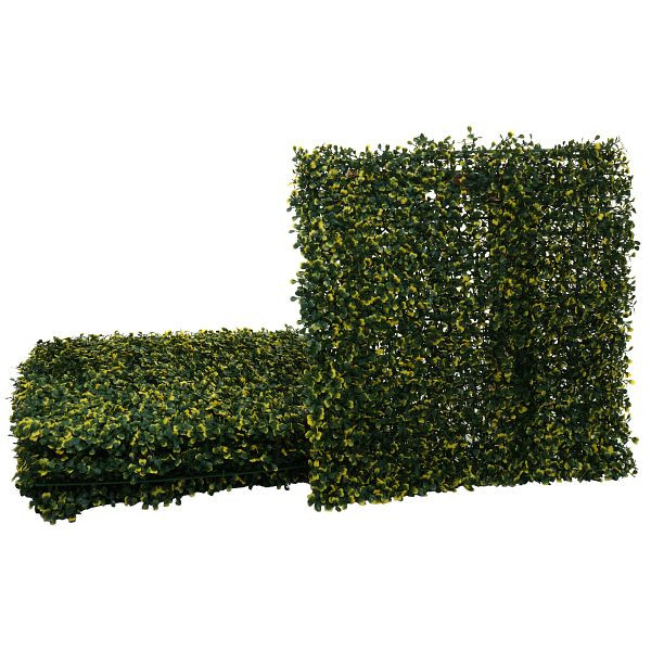 Mendler Wandfliese HWC-L78, Sichtschutz Windschutz Verkleidung für Terrasse/Balkon, 4x je 50x50cm = 1m², Buchs grün-gelb, 117650