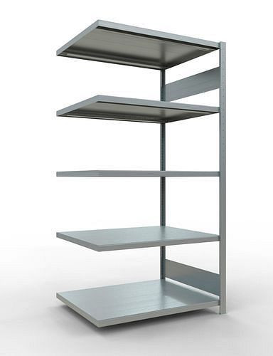 Schulte Fachbodenregal, Anbaufeld, 5 Lagerebenen, Fachlast 250 kg, 1006 x 836 x 2000 mm, 278824
