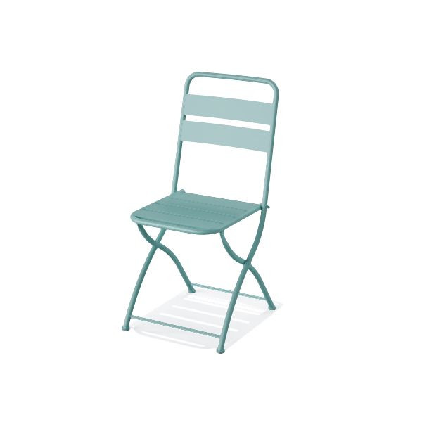 Feros Breeze Bistro Klappstuhl Metall, Blau, 50824
