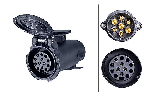 HELLA Adapter, Steckdose, 12V, von 7-polig auf 13-polig, Länge: 100mm, 8JA 008 981-001