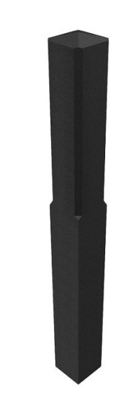 Schake Recyclingpfosten Vierkantpfosten 140 x 140 mm, Poller ohne Fräsung und Reflektoren Farbe: schwarz, 4014140