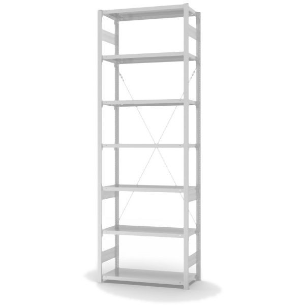 hofe AntiBac Grundregal, zerlegt, 7 Böden 3000 x 400 x 1000 mm, Antibakterielle Beschichtung in weiß (ähnlich RAL 9016), HKG30410ANT