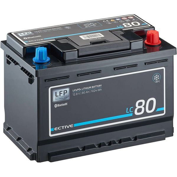 ECTIVE LC 80 LT 12V LiFePO4 Lithium Versorgungsbatterie 80 Ah, TN4353