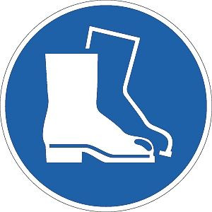 Moedel Fußschutz benutzen ISO 7010, Kunststoff, Ø 200 mm, 52097