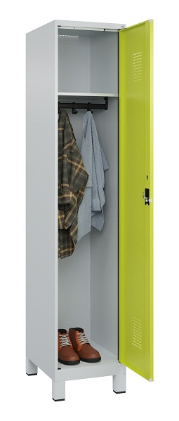 C+P Spind Evolo PLUS, mit Füßen, 1 Abteil, 1950x400x500mm, 7035/0024, Verschluss Zylinderschloss, Ablageböden 1, 049010-12 S10042