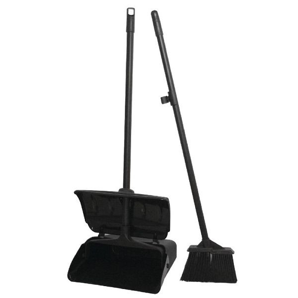 Jantex Lobbykehrset schmaler Besen, schwarz, 16 cm breit, CD059