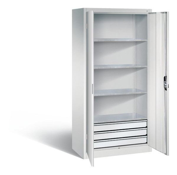 C+P Werkzeugschrank Acurado, H1950xB930xT500mm, Farbe: Lichtgrau, Muldengriff, 8921-503 S10128