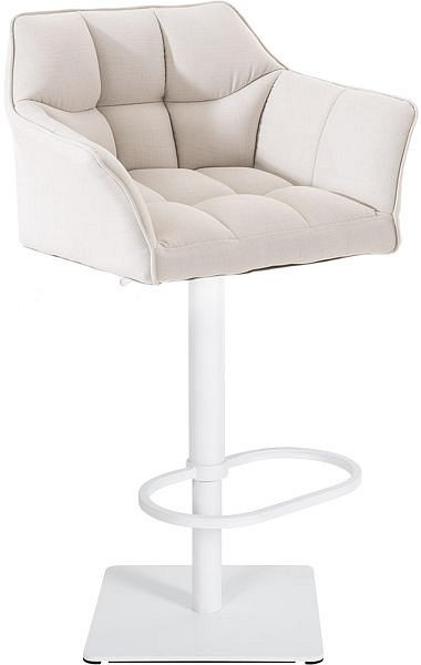 CLP Barhocker Damaso W Stoff, weiß, 101678402, 4251152687533