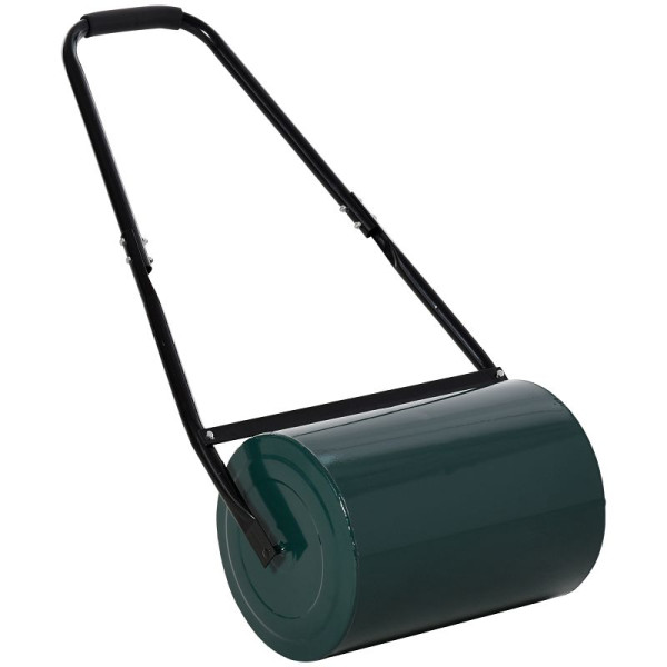 Outsunny Rasenwalze Gartenrolle Gartenwalze mit U-Griff 31 cm Durchmesser 30 cm Arbeitsbreit 40 L, 845-021